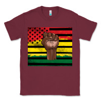 Burgundy Juneteenth American flag Classic Tee - Artiststas