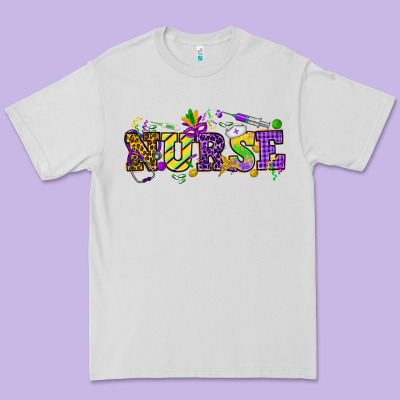 Mardi Gras Day Nurse Premium Tee Designed By Howdyjamesfarm