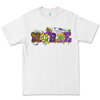 White Mardi Gras Day nurse Premium Tee - HowdyJamesFarm