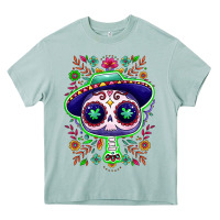 Arona Mexican Day of dead sugar skull Heavy Core Tee - NancyCooperArtShop