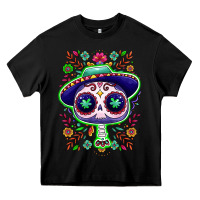 Mexican Day Of Dead Sugar Skull Heavy Core Tee | Teevron