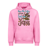 Fuchsia Pink give me coffee with a side of jesus Urban Hoodie - JahusDesignShop