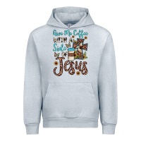 Heather Grey give me coffee with a side of jesus Urban Hoodie - JahusDesignShop