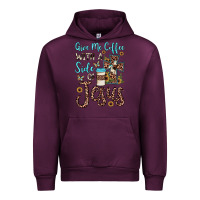 Mauve Wine give me coffee with a side of jesus Urban Hoodie - JahusDesignShop