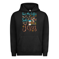Pigment Black give me coffee with a side of jesus Urban Hoodie - JahusDesignShop