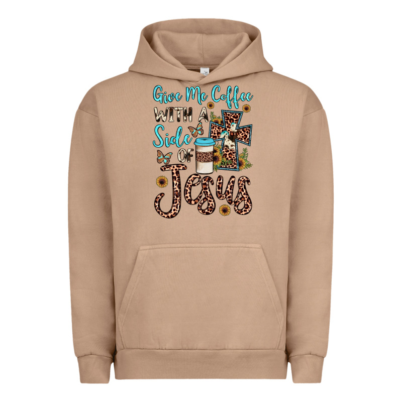 Give Me Coffee With A Side Of Jesus Urban Hoodie by JahusDesignShop | Teevron
