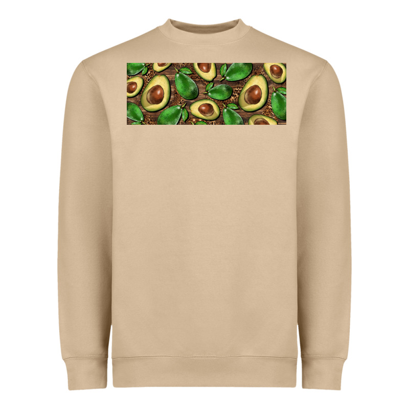 Avocados With Wood And Leopard Background 11 Oz Mug Heavyweight Sweatshirt by BarkalooDesign | Teevron