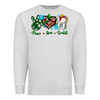 Dove Grey peace love dental for Christmas Premium Sweatshirt - AdoDesignShop
