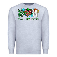 Heather Grey peace love dental for Christmas Premium Sweatshirt - AdoDesignShop