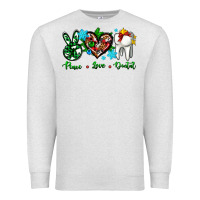 Oatmeal Heather peace love dental for Christmas Premium Sweatshirt - AdoDesignShop