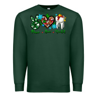 Sports Green peace love dental for Christmas Premium Sweatshirt - AdoDesignShop