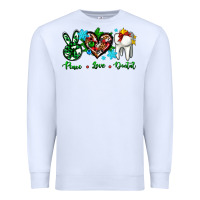White peace love dental for Christmas Premium Sweatshirt - AdoDesignShop
