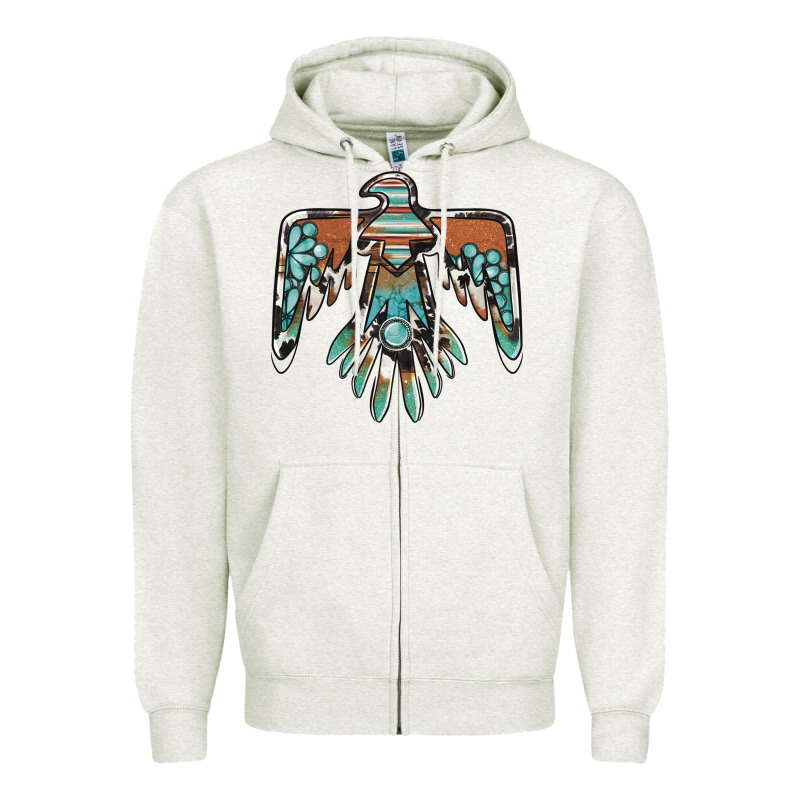 Thunderbird With Gemstone Zipper Hoodie by BarkalooDesign | Teevron