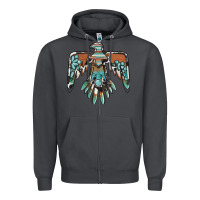 Smoke thunderbird with gemstone Zipper Hoodie - BarkalooDesign