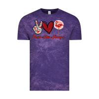 Cloud Purple Peace Love Flamingo Vintage Tee - Jasminsmagicworld
