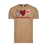 Vintage Coffee Peace Love Flamingo Vintage Tee - Jasminsmagicworld