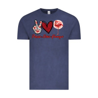 Vintage Denim Peace Love Flamingo Vintage Tee - Jasminsmagicworld