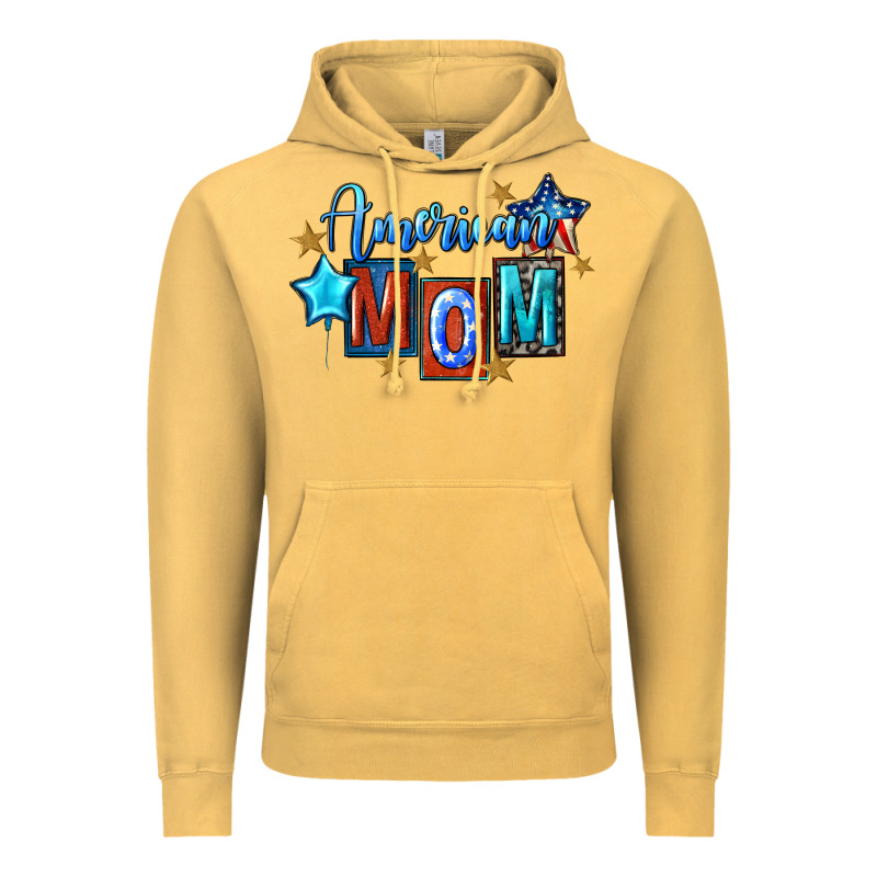 American Mom 4th Of July Vintage Hoodie by FaDigitalArtStudio | Teevron
