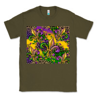 Army Green mardi gras fleur de lis Classic Tee - CowGirlArtShop