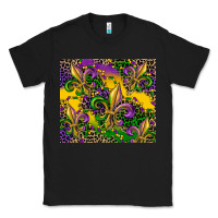 Black mardi gras fleur de lis Classic Tee - CowGirlArtShop