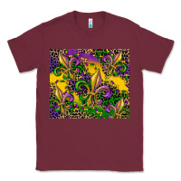Burgundy mardi gras fleur de lis Classic Tee - CowGirlArtShop