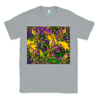 Heather Grey mardi gras fleur de lis Classic Tee - CowGirlArtShop