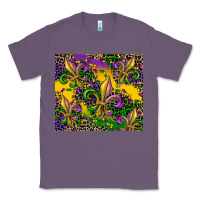 Lavender mardi gras fleur de lis Classic Tee - CowGirlArtShop