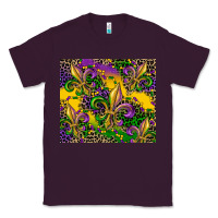 Plum mardi gras fleur de lis Classic Tee - CowGirlArtShop