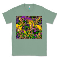 Sage mardi gras fleur de lis Classic Tee - CowGirlArtShop