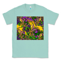Seafoam mardi gras fleur de lis Classic Tee - CowGirlArtShop