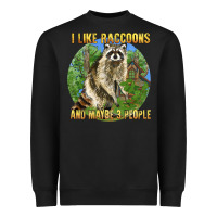 I Like Raccoons And 3 People Heavyweight Sweatshirt | Teevron
