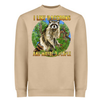 Mushroom i like raccoons and 3 people Heavyweight Sweatshirt - BarkalooDesign