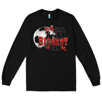 Black little brother biggest fan soccer Long Sleeve Tee - FaDigitalArtStudio