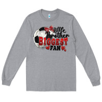 Heather Grey little brother biggest fan soccer Long Sleeve Tee - FaDigitalArtStudio