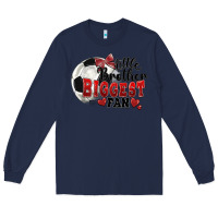 Navy little brother biggest fan soccer Long Sleeve Tee - FaDigitalArtStudio
