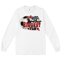 White little brother biggest fan soccer Long Sleeve Tee - FaDigitalArtStudio