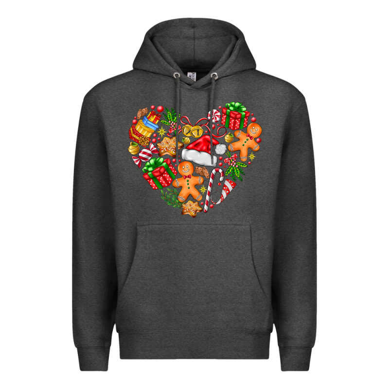 Love Christmas  Heart Premium Hoodie by CowhideDigitalArt | Teevron