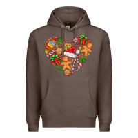 Coffee love Christmas  heart Premium Hoodie - CowhideDigitalArt