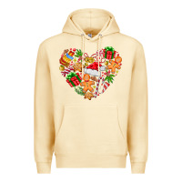 Pina Colada love Christmas  heart Premium Hoodie - CowhideDigitalArt