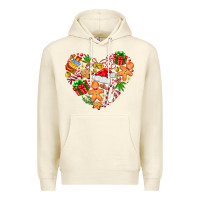 Sandshell love Christmas  heart Premium Hoodie - CowhideDigitalArt
