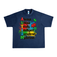 Navy always unique autism Urban Heavy Tee - OliviaCreatesArt