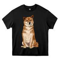 Black shiba inu Heavy Core Tee - RanaPortraitStore