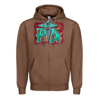 Chestnut physician medical symbol assistant nurse background Zipper Hoodie - BarkalooDesign