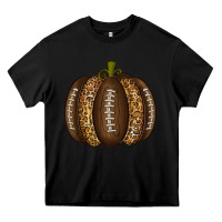 Black American Football Pumpkin Heavy Core Tee - texasbilliewilder