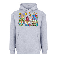 Heather Grey easter gnome with eggs Heavyweight Hoodie - AdoDesignShop