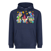 Navy easter gnome with eggs Heavyweight Hoodie - AdoDesignShop