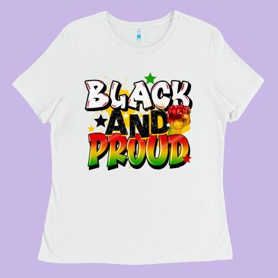 Black And Proud Ladies Tee Designed By Cowgirlartshop