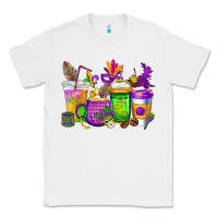 White mardi gras coffee cups cowgirl Classic Tee - CowGirlArtShop