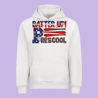 Batter Up Preschool Urban Hoodie Designed By Jahusdesignshop