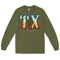 Army Green texas cactus Long Sleeve Tee - RanaPortraitStore